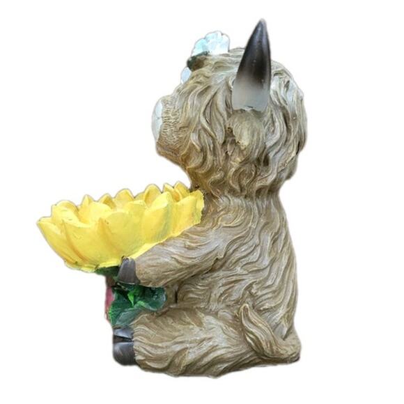 Hobby Lobby Large 11" Highland Cow Spring Summer Garden Sunflower Resin Figurine - Picture 4 of 7